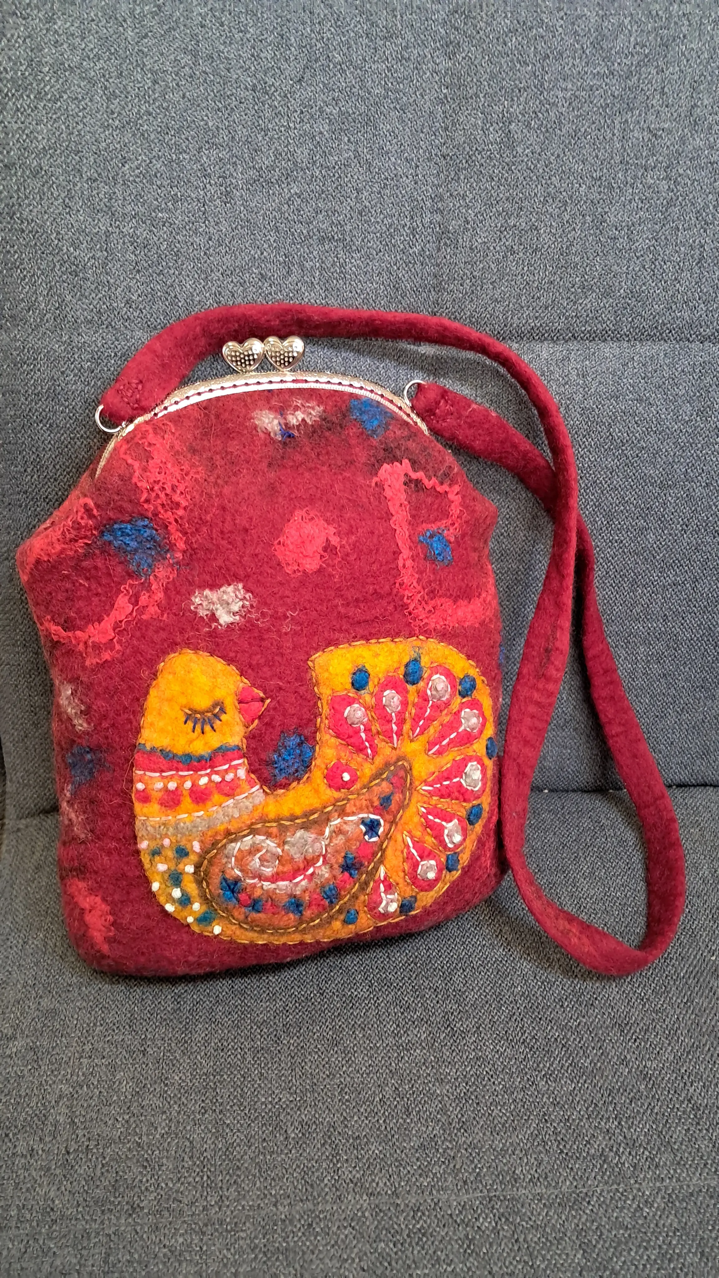 Арт чанта „Жар-птица“ с бродерия – thumbnail 2